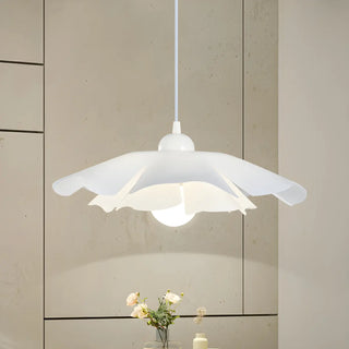 Modern Art White Acrylic Flower Petal Pendant Light Zawala Image - 2