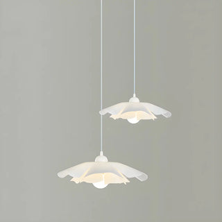 Modern Art White Acrylic Flower Petal Pendant Light Zawala Image - 5