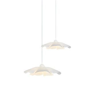 Modern Art White Acrylic Flower Petal Pendant Light Zawala Image - 6