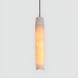 Modern Bedroom Cylinder Alabaster Pendant Light Zawala Image - 10