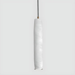 Modern Bedroom Cylinder Alabaster Pendant Light Zawala Image - 11