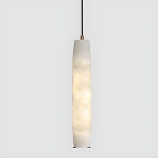 Modern Bedroom Cylinder Alabaster Pendant Light Zawala Image - 8