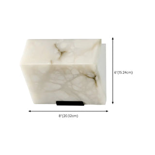 Modern Geometric White Metal Alabaster Ambient Wall Lamp Zawala #size