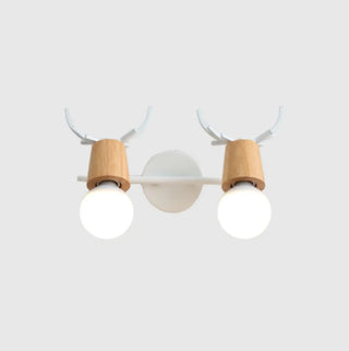 2-Light Black Decorative Antlers Vanity Wall Light Zawala Image - 7