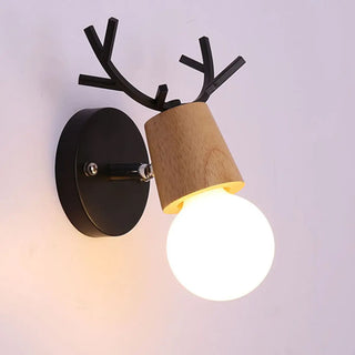 2-Light Black Decorative Antlers Vanity Wall Light Zawala Image - 10