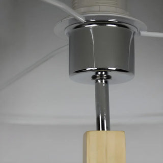 White Barrel Modern Tripod Wooden LED Floor Lamp Zawala Image - 2