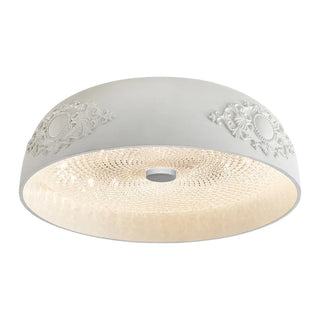 ZOWALA - Modern White Carved Metal Dome Ceiling Light Image - 10