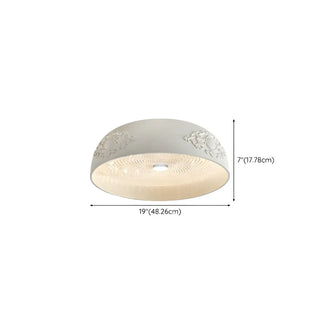 ZOWALA - Modern White Carved Metal Dome Ceiling Light #size
