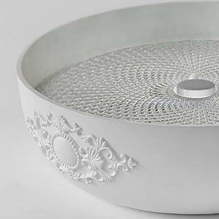 ZOWALA - Modern White Carved Metal Dome Ceiling Light Image - 6