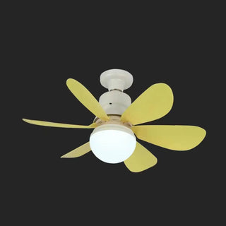 Modern White Shade 5 Blades Ceiling Fan with Light Zawala Image - 11