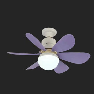 Modern White Shade 5 Blades Ceiling Fan with Light Zawala Image - 12