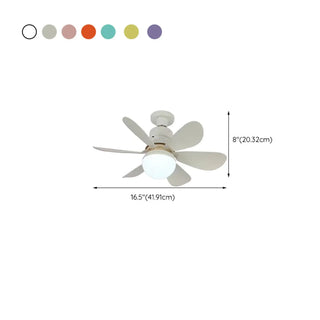 Modern White Shade 5 Blades Ceiling Fan with Light Zawala #size