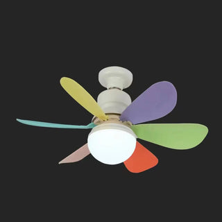 Modern White Shade 5 Blades Ceiling Fan with Light Zawala Image - 3