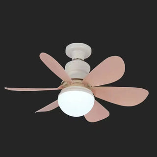 Modern White Shade 5 Blades Ceiling Fan with Light Zawala Image - 6