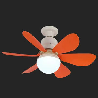 Modern White Shade 5 Blades Ceiling Fan with Light Zawala Image - 7