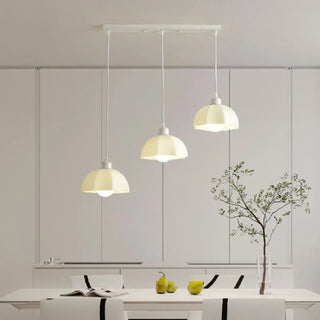 ZOWALA - White Flower 3-Light Kitchen Island Hanging Light Image - 3