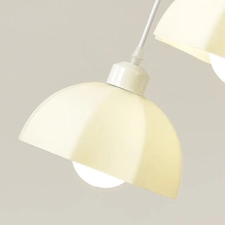 ZOWALA - White Flower 3-Light Kitchen Island Hanging Light Image - 8