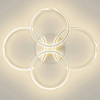 ZOWALA - Modern Circular LED Ceiling Light for Living Room White Image - 10