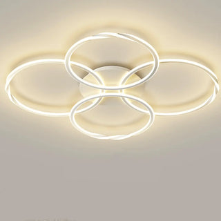 ZOWALA - Modern Circular LED Ceiling Light for Living Room White Image - 11