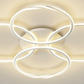 ZOWALA - Modern Circular LED Ceiling Light for Living Room White Image - 12