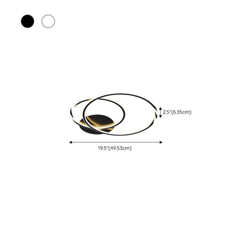 ZOWALA - Modern Circular LED Ceiling Light for Living Room White #size