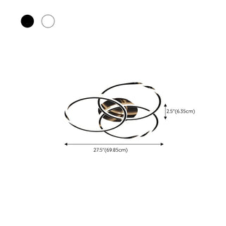 ZOWALA - Modern Circular LED Ceiling Light for Living Room White Image - 18