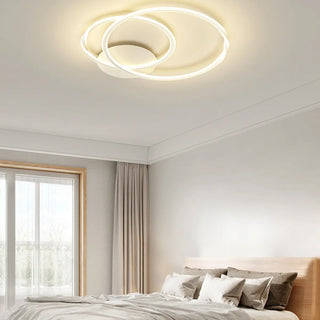 ZOWALA - Modern Circular LED Ceiling Light for Living Room White Image - 2
