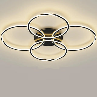 ZOWALA - Modern Circular LED Ceiling Light for Living Room White Image - 9
