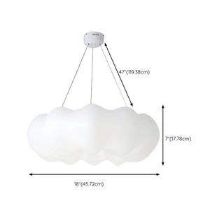 ZOWALA - Modern White Cloud Shape Plastic Ceiling Light
