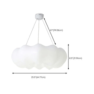 ZOWALA - Modern White Cloud Shape Plastic Ceiling Light