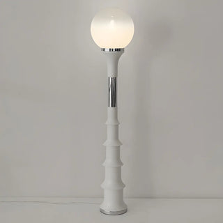 White Modern Geometric Globe Metal LED Floor Lamp Zawala Image - 6