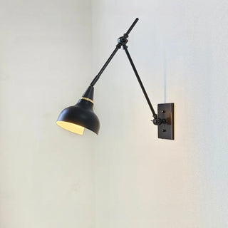 Industrial Black Cone Metal Swing Arm Wall Sconce Zawala Image - 5