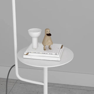 ZOWALA - Contemporary White Cone Floor Lamp with Side Table Image - 9