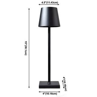 ZOWALA - Modern Metal LED Table Light Coffee #size