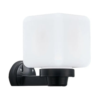 Contemporary White Square Glass Outdoor Wall Sconce Zawala Image - 10
