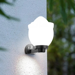 Contemporary White Square Glass Outdoor Wall Sconce Zawala Image - 11