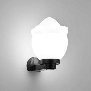 Contemporary White Square Glass Outdoor Wall Sconce Zawala Image - 12