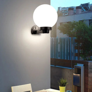 Contemporary White Square Glass Outdoor Wall Sconce Zawala Image - 2