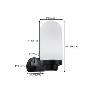 Contemporary White Square Glass Outdoor Wall Sconce Zawala Image - 21
