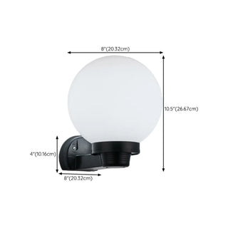 Contemporary White Square Glass Outdoor Wall Sconce Zawala Image - 22