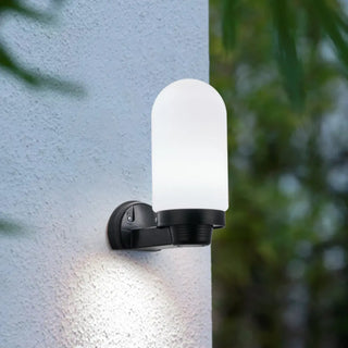 Contemporary White Square Glass Outdoor Wall Sconce Zawala Image - 3