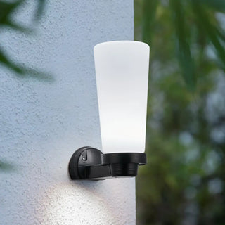 Contemporary White Square Glass Outdoor Wall Sconce Zawala Image - 4