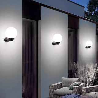 Contemporary White Square Glass Outdoor Wall Sconce Zawala Image - 8