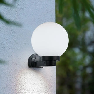 Contemporary White Square Glass Outdoor Wall Sconce Zawala Image - 9