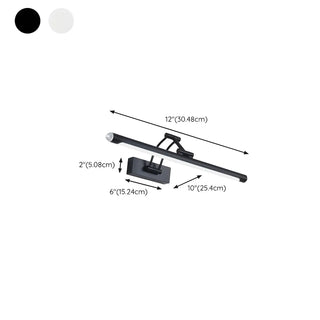 White Adjustable Modern Cylinder LED Vanity Light Zawala #size