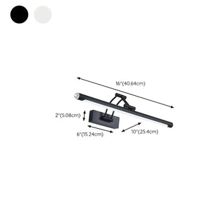 White Adjustable Modern Cylinder LED Vanity Light Zawala Image - 16