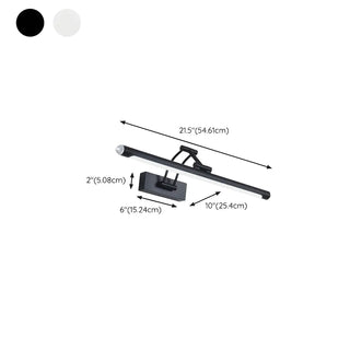 White Adjustable Modern Cylinder LED Vanity Light Zawala Image - 17