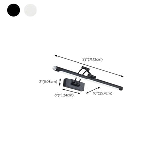 White Adjustable Modern Cylinder LED Vanity Light Zawala Image - 18