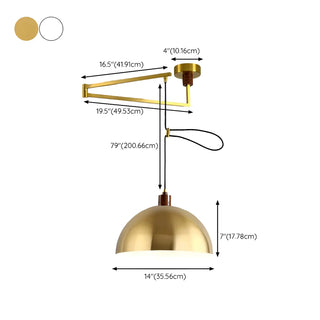 Industrial Modern Dome Iron Dining Room Pendant Light Zawala Image - 18