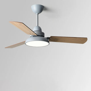 Modern Wood 3 Blades Standard Remote Ceiling Fan Light Zawala Image - 11